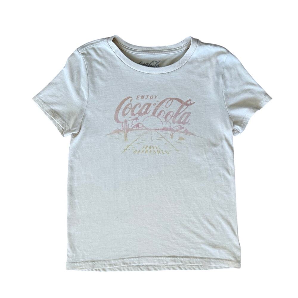 Lucky Brand Coca-Cola Crew Neck T-Shirt Short Sleeve Top Graphic Tee Size Small